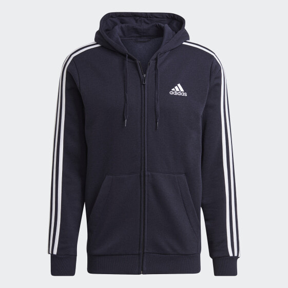 Худи Adidas Essentials Fleece 3-Stripes Full-Zip