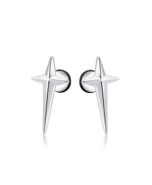 Stainless Steel Cross Stud Earrings