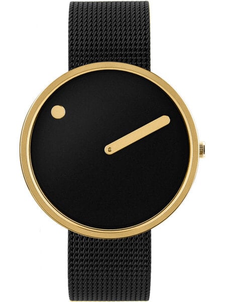 PICTO 43387-1020 Unisex Watch Black and Gold 40mm 5ATM