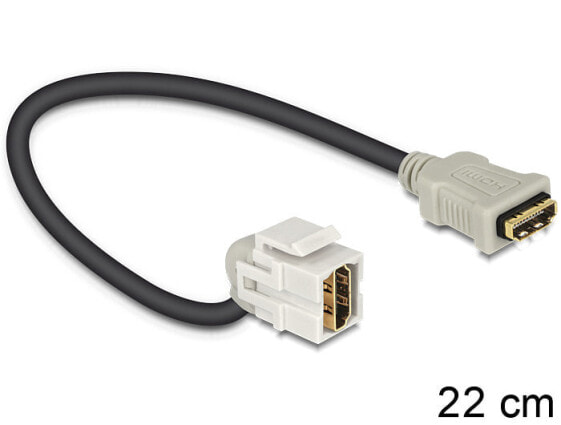 Разъемы и переходники Delock HDMI - HDMI 0.22 м черный
