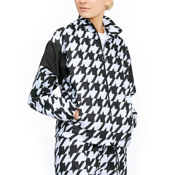 Puma Trend Aop Woven Jacket Womens Black Coats Jackets Outerwear 596735-01