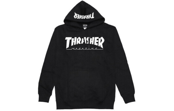 Thrasher Logo Printing Hoodie 印花加绒帽衫卫衣 日版 冬季 男女同款 / Толстовка Thrasher Logo Printing Hoodie TH03-P001BLK