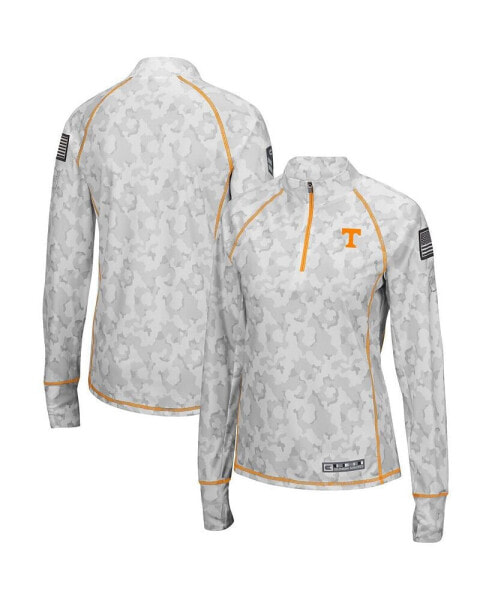 Women's White Tennessee Volunteers OHT Military-Inspired Appreciation Officer Arctic Camo 1/4-Zip Jacket