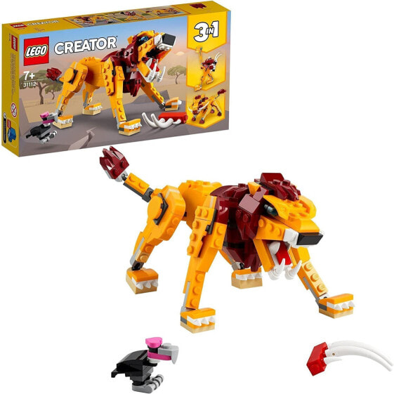 LEGO 31112 Creator 3-in-1 Wild Lion Ostrich and Warthog Set Toy Animals for Children