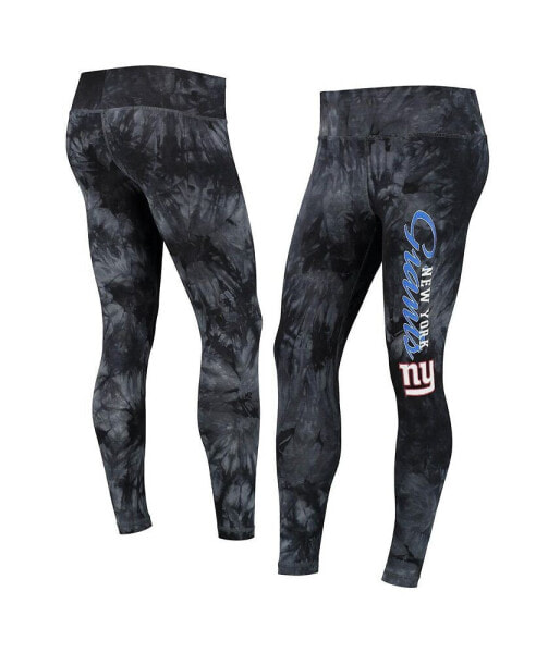 Women's Black New York Giants Burst Tie Dye Leggings