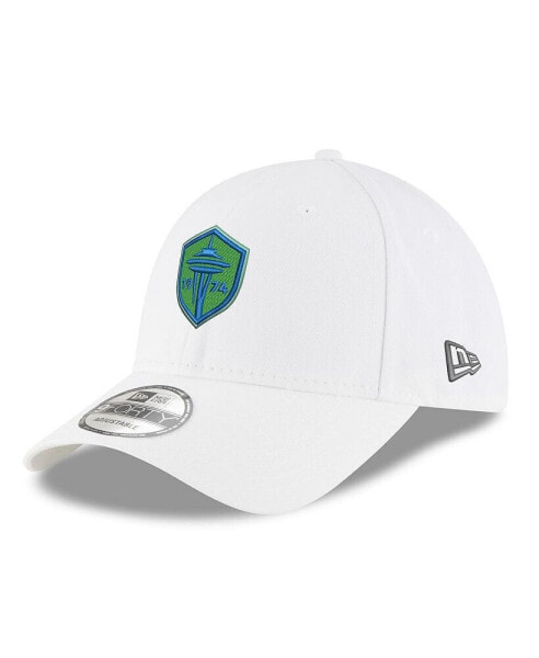 Men's White Seattle Sounders FC Primary Logo 9FORTY Adjustable Hat