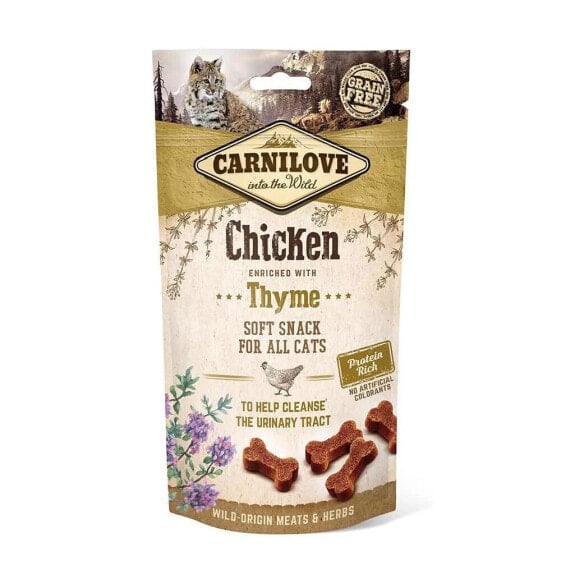 CARNILOVE 50g semi-moist snack chicken and thyme 12 units