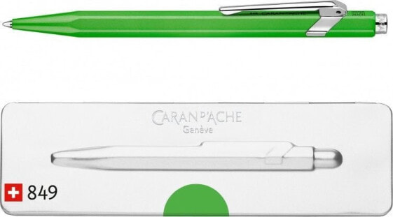 Ручка CARAN D'ACHE 849 Pop Line Fluo, M, в пуделке, зеленая
