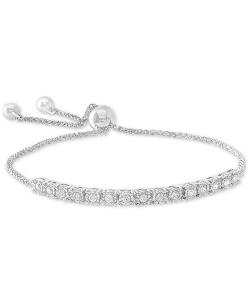 Diamond Bolo Bracelet (1/2 ct. t.w.) in Sterling Silver, 14k Gold-Plated Sterling Silver or 14k Rose Gold-Plated Sterling Silver, Created for Macy's