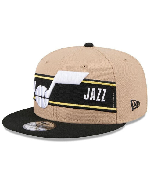 Men's Tan/Black Utah Jazz 2024 NBA Draft 9FIFTY Snapback Hat