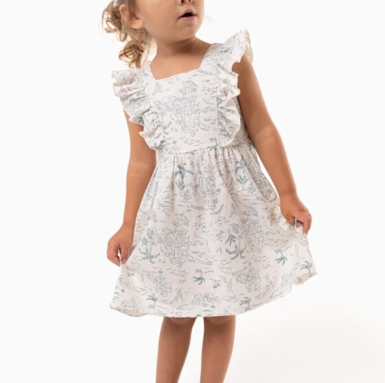 Modern Moments Ruffle Dress Toddler Girl 12 Months Ivory White Cotton Backless