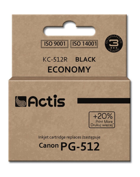 Actis KC-512R ink (replacement for Canon PG-512; Standard; 15 ml; black) - Standard Yield - Pigment-based ink - 15 ml - 1 pc(s) - Single pack