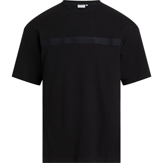 CALVIN KLEIN Raised Logo Tape short sleeve T-shirt