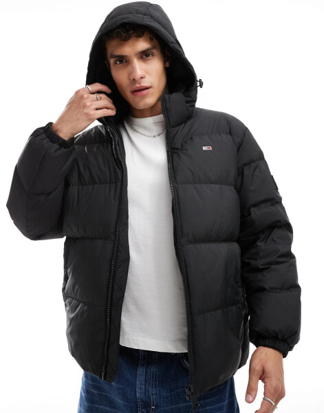 Tommy Jeans Water Repellent Down Jacket in Black