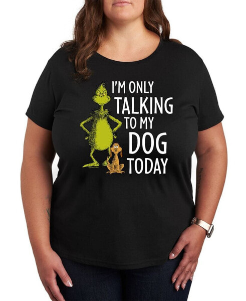 Plus Size Grinch Dog Graphic T-shirt