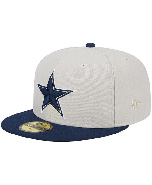Men's Khaki, Navy Dallas Cowboys Super Bowl Champions Patch 59FIFTY Fitted Hat