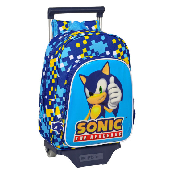 Школьный рюкзак с колесиками Sonic Speed 26 x 34 x 11 cm Синий