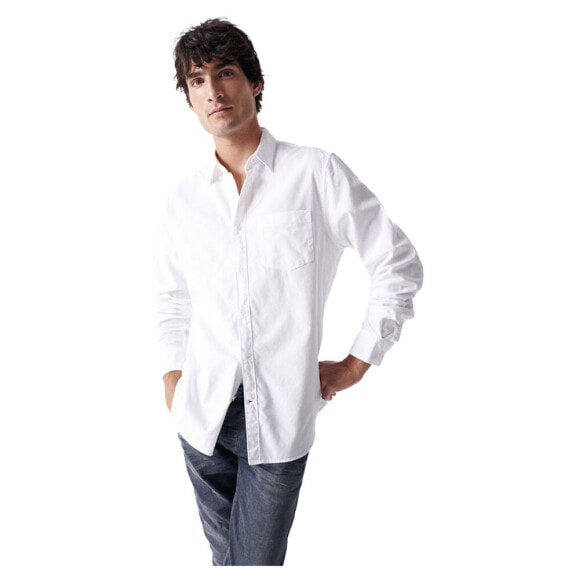 Рубашка регулярного кроя с длинным рукавом SALSA JEANS Basic Oxford 100% хлопок - белая