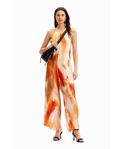 Women's Abstract halter jumpsuit