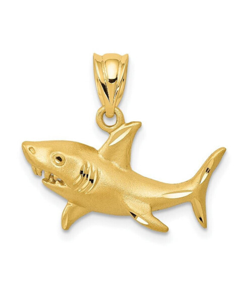 Shark Pendant in 14k Yellow Gold
