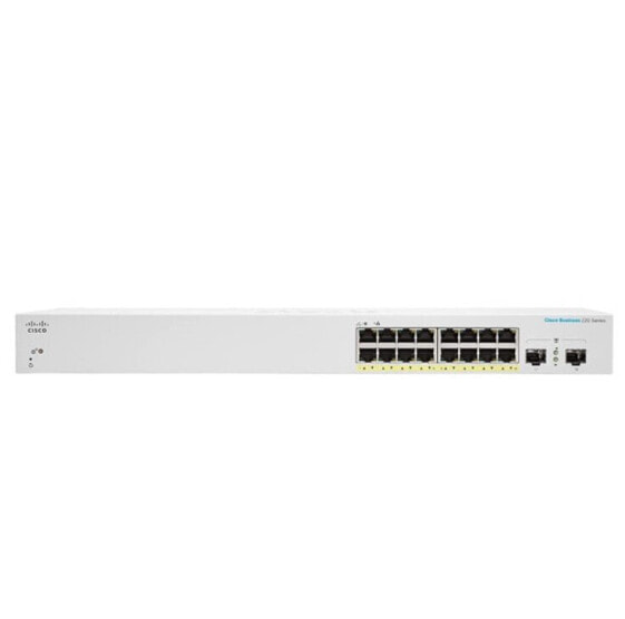 Cisco CBS220-16P-2G - Managed - L2 - Gigabit Ethernet (10/100/1000) - Power over Ethernet (PoE) - Rack mounting