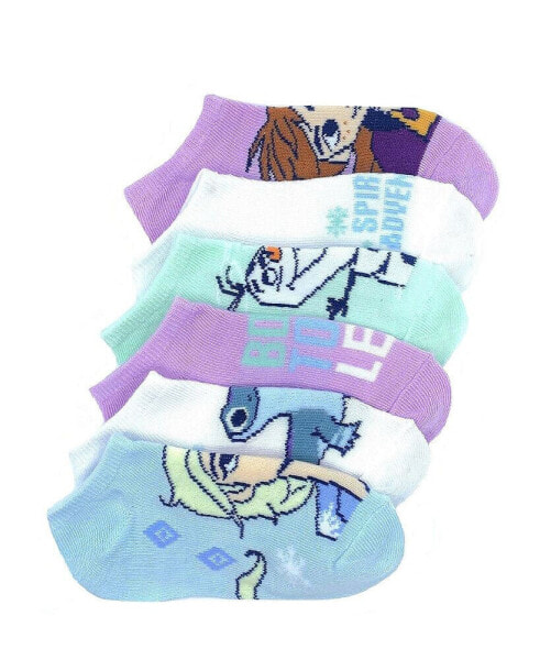 Big Girls No Show Socks, Pack of 6