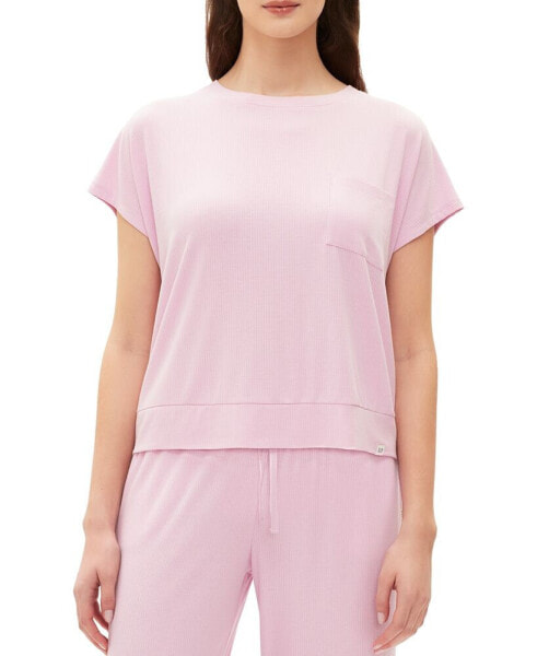 GapBody Women's Ribbed Short-Sleeve Pajama Top