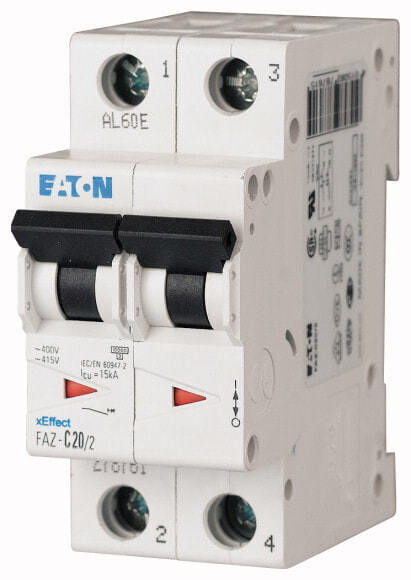 Eaton FAZ-C10/2 - Miniature circuit breaker - Type C - IP20 - IP40