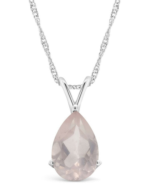 Macy's sky Blue Topaz (3-3/8 ct. t.w.) Pendant Necklace in Sterling Silver. Also Available in Citrine and Rose Quartz