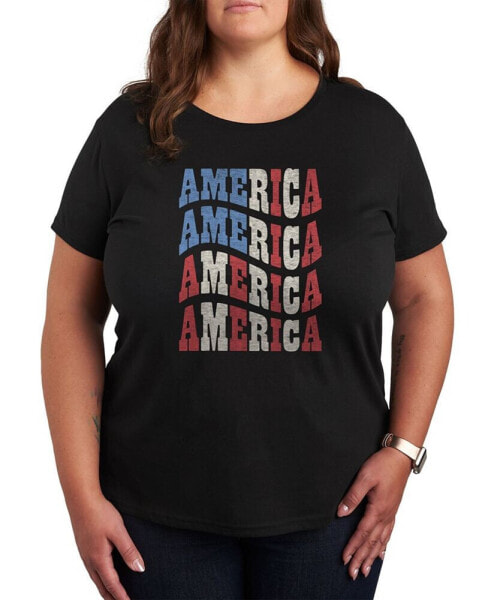 Trendy Plus Size America Graphic T-shirt