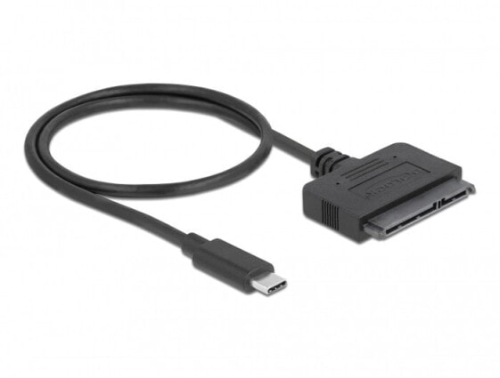 Delock 63803 - USB C - 22-pin SATA - 0.5 m - Black
