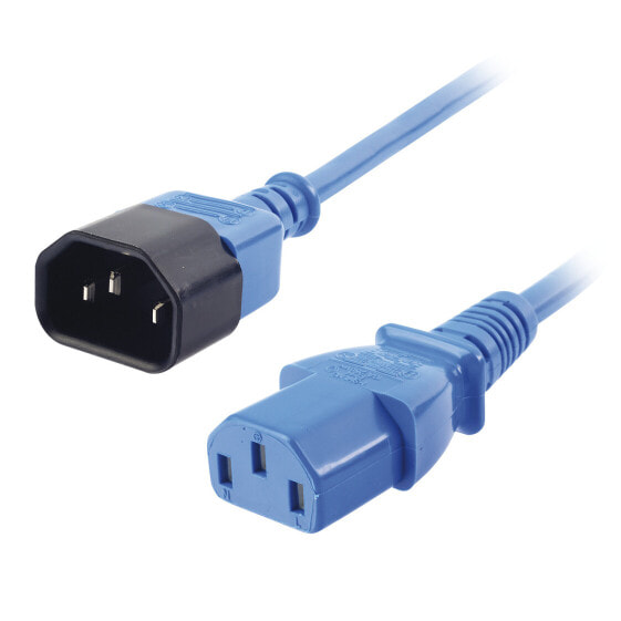 Lindy 1m C14 to C13 Extension Cable - blue - 1 m - C14 coupler - C13 coupler