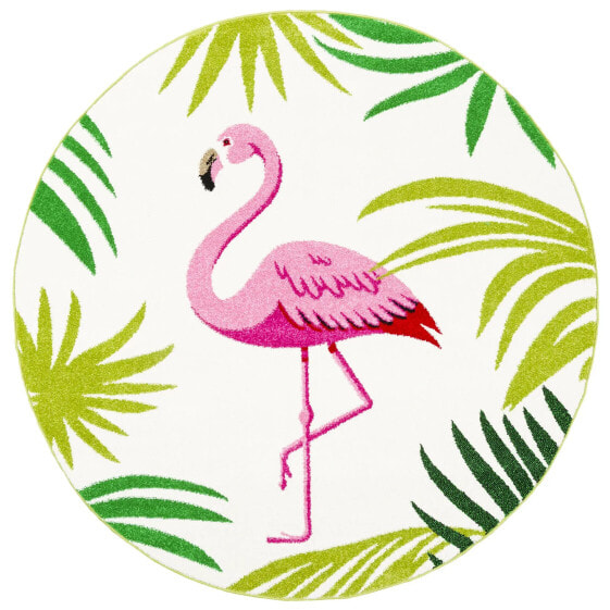 Teppich Faro Tropical Flamingo Rund