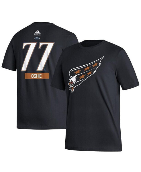 Men's TJ Oshie Black Washington Capitals Reverse Retro 2.0 Name and Number T-shirt