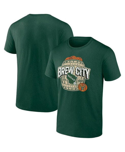 Men's Hunter Green Milwaukee Bucks Brew City Hometown Collection T-shirt