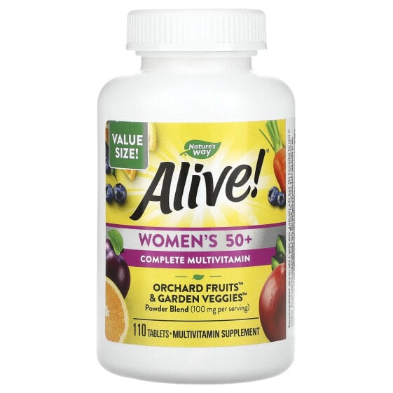 Витамины и минералы NATURE'S WAY Alive! 50+ для женщин, 110 таблеток