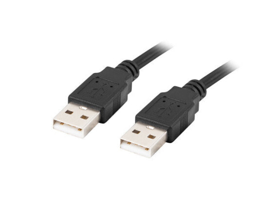 Lanberg CA-USBA-20CU-0010-BK, 1 m, USB A, USB A, USB 2.0, 480 Mbit/s, Black