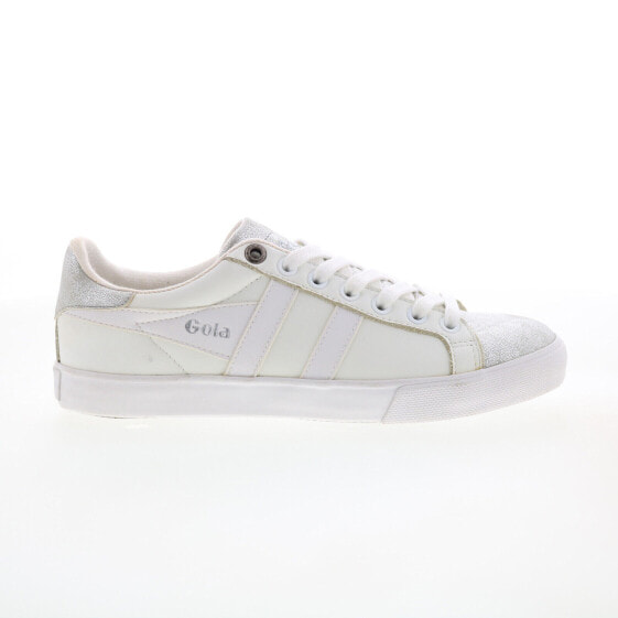 Gola Orchid CLA668 Womens White Leather Lace Up Lifestyle Sneakers Shoes 6