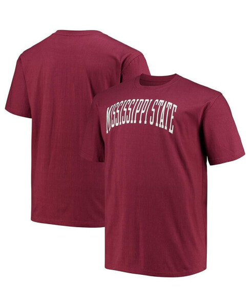 Men's Maroon Mississippi State Bulldogs Big and Tall Arch Team Logo T-shirt
