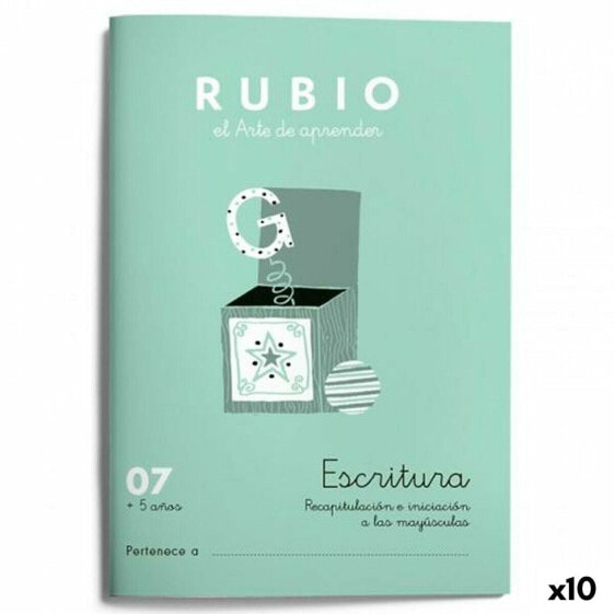 Блокнот для письма и каллиграфии Rubio Nº07 A5 испанский 20 Листов (10 штук) Cuadernos Rubio