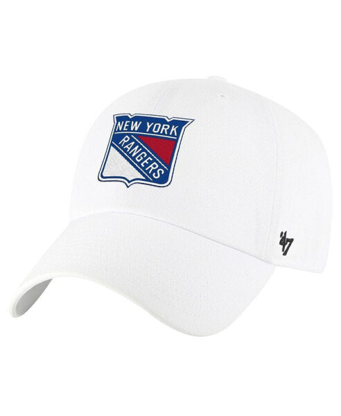 Men's White New York Rangers Clean Up Adjustable Hat