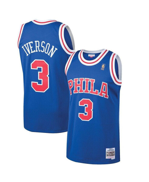 Men's Allen Iverson Royal Philadelphia 76ers 1996-97 Hardwood Classics Swingman Jersey