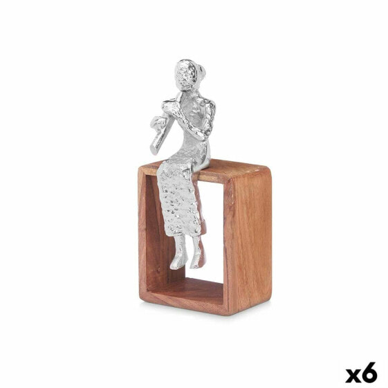 Декоративная фигура Сладкая флейта Серебристый Деревянный Металл 13 x 27 x 13 cm