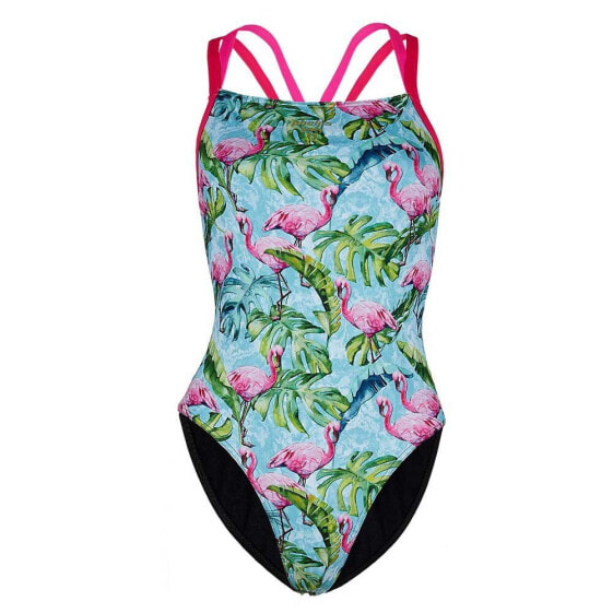 PHELPS Flamingo Open Back Swimsuit