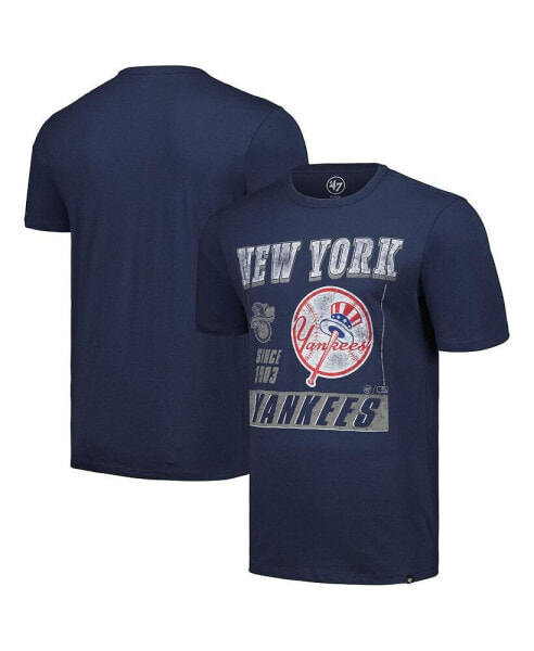 Men's Navy New York Yankees Outlast Franklin T-Shirt