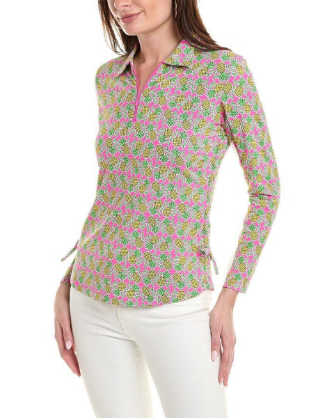 Ibkul Chantal Print Adjustable Length Polo Shirt Women's