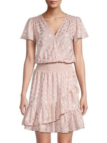 Блуза MICHAEL KORS Smocked Flutter Rosewater Pink XS