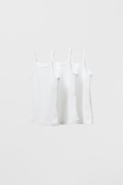 2-6 YEARS/ PACK OF THREE VEST TOPS