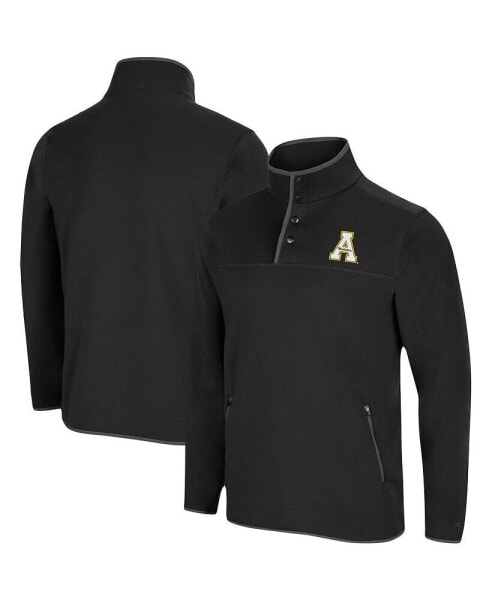 Men's Black Appalachian State Mountaineers Rebound Snap Pullover Jacket