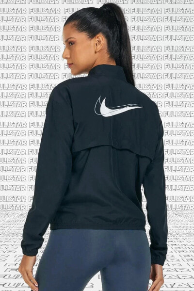 Упаковываемая черная спортивная куртка Nike Running Full Zip